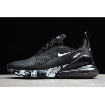 2019 Nike Air Max 270 Graffiti Black Dark Grey-White AH8050-011 Shoes